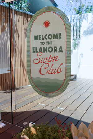 Olive Green | Mid-Century Pool CPR Sign