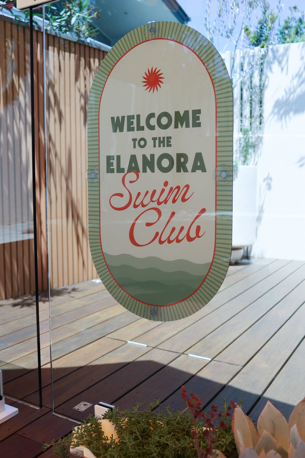 Olive Green | Mid-Century Pool CPR Sign