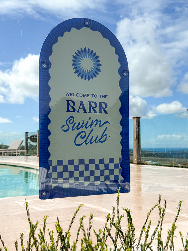 Mediterranean CPR Pool Sign • Santorini Blue