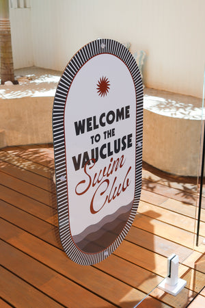 Tuxedo Black | Mid-Century Pool CPR Sign