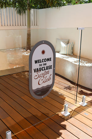 Tuxedo Black | Mid-Century Pool CPR Sign